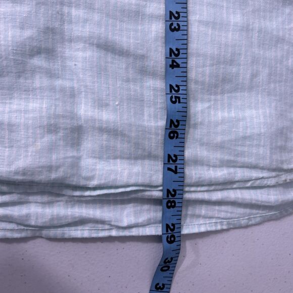 Vineyard Vines Top Women S Mint Stripe Linen Resort Beachy Preppy Nautical - Picture 9 of 10